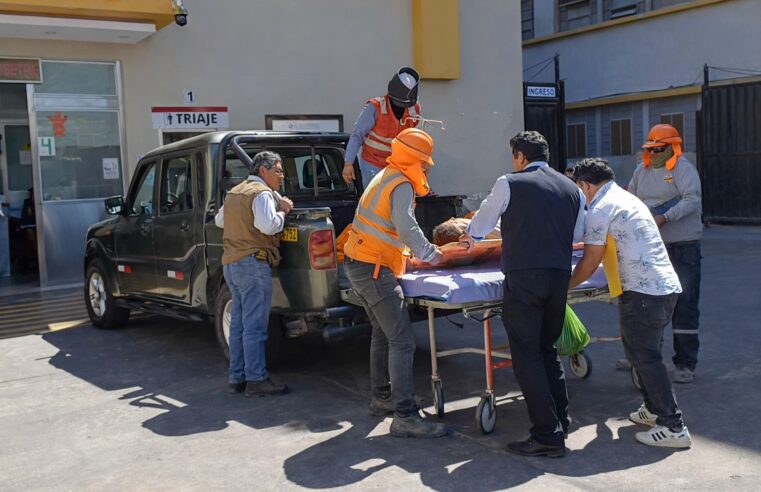 Obrero queda grave tras caer en obra del estadio de Tiabaya