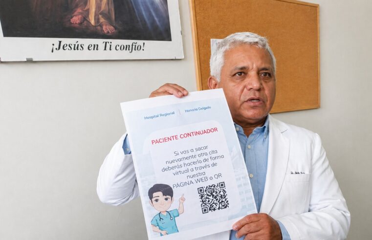 En Hospital Honorio Delgado buscan frenar colas con citas por QR