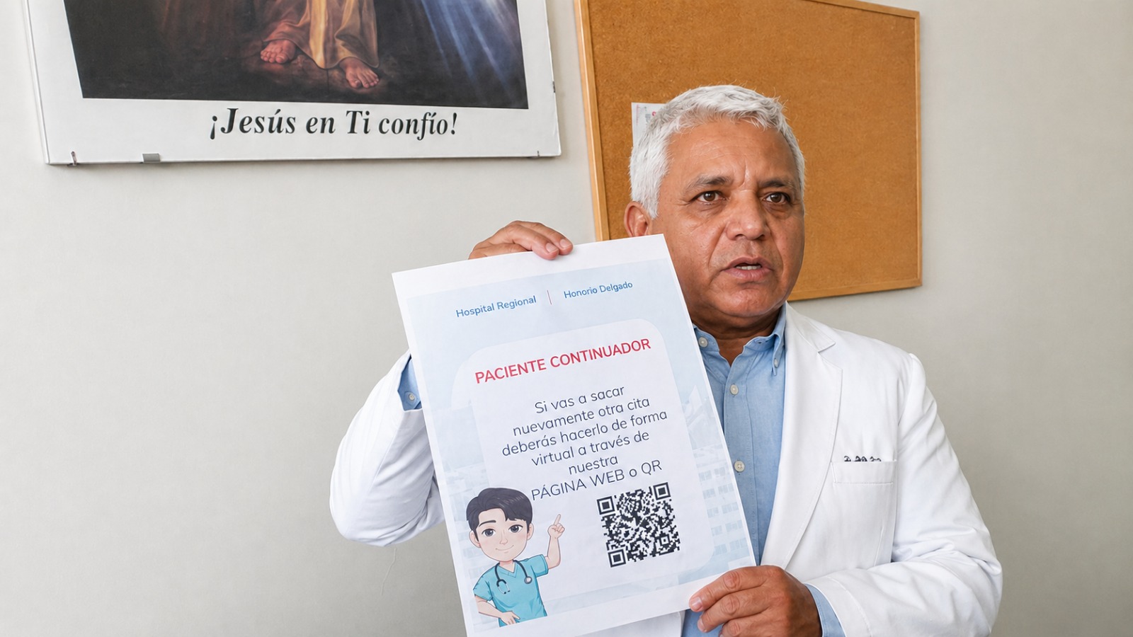 En Hospital Honorio Delgado buscan frenar colas con citas por QR