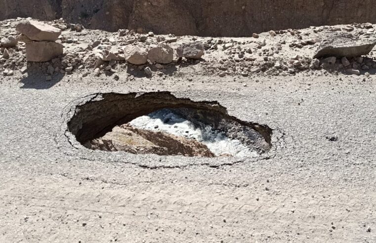 Colapso en la vía AR-106 pone en riesgo la conexión y seguridad en Castilla