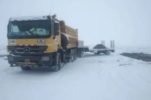 Presencia de nieve en la sierra alta afectaría tránsito en vía a Cusco y Puno