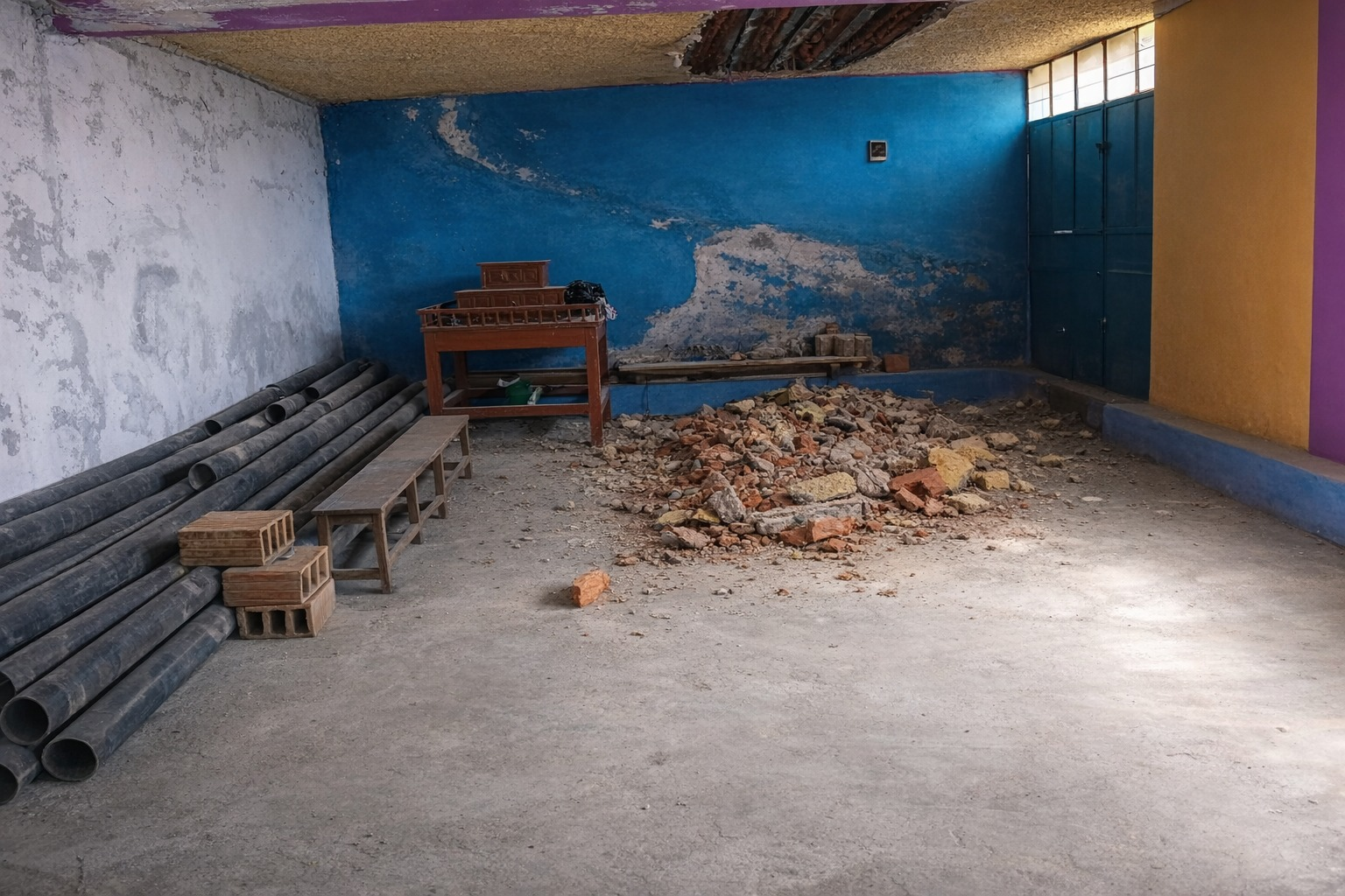 Colapso de techo en Sachaca deja sin atención a 20 niños de Cuna Más