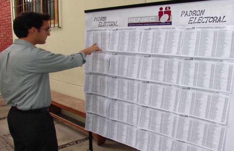 Reniec publicó lista del padrón electoral de de comicios regionales y municipales 2026