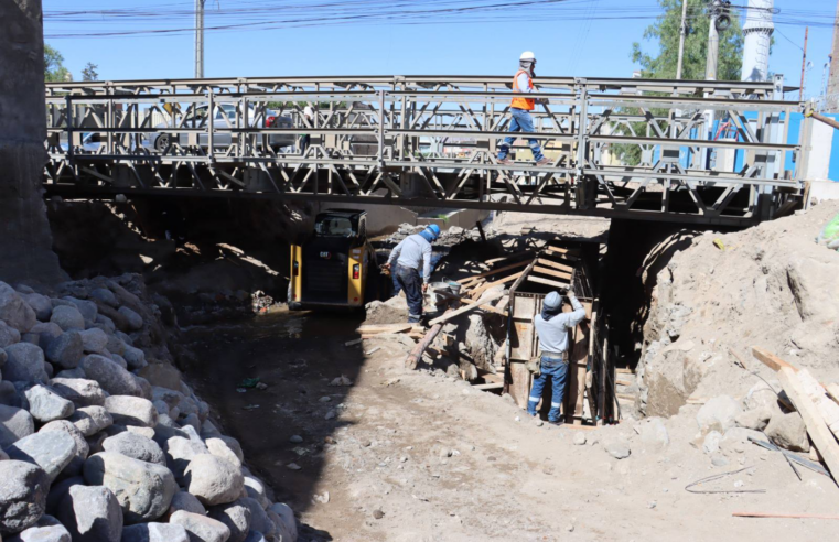 Construyen muros de contención en torrentera Chullo para prevenir desbordes