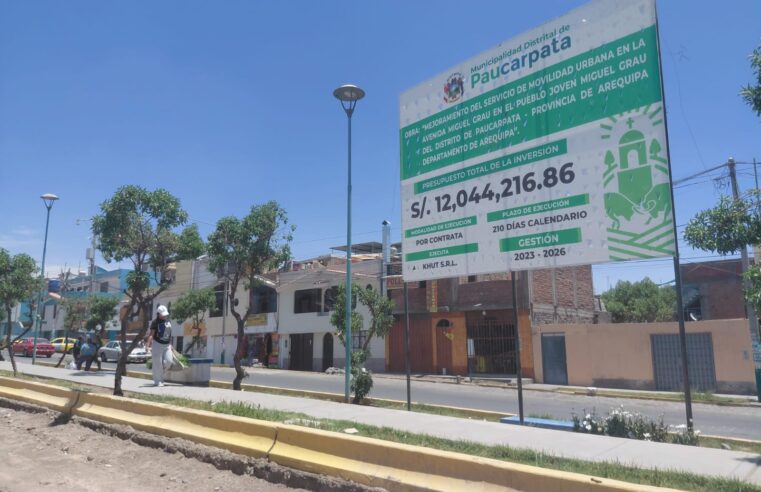 Obra en la avenida Miguel Grau no terminará en el plazo establecido