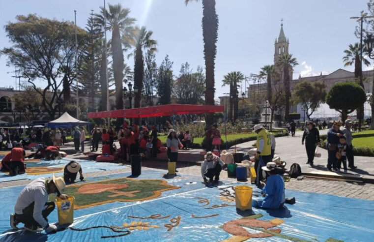 Arequipa vivirá celebración de Corpus Christi con 31 alfombras en la Plaza de Armas