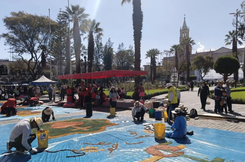 Arequipa vivirá celebración de Corpus Christi con 31 alfombras en la Plaza de Armas