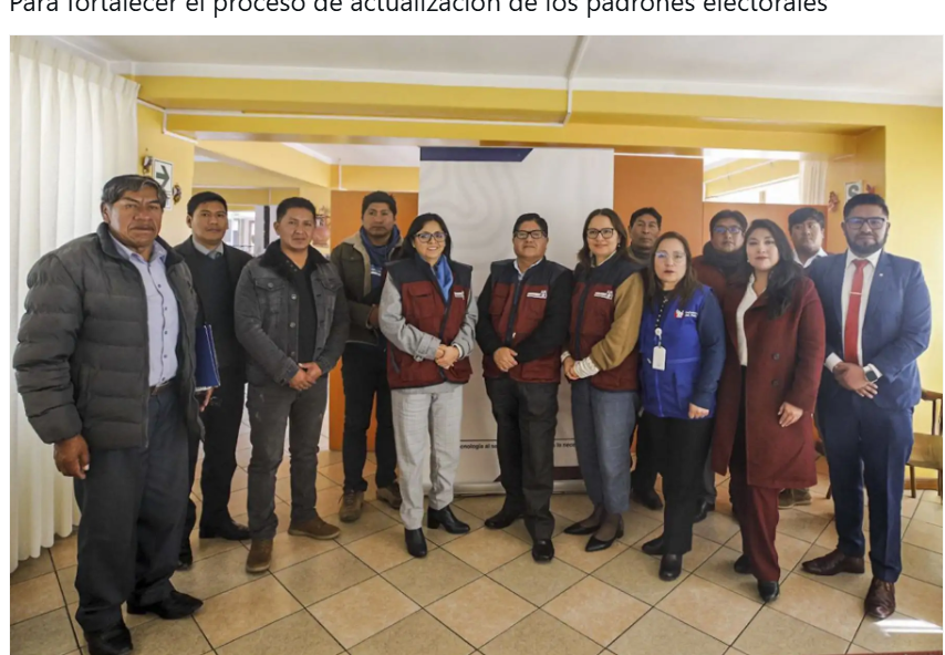 Reniec fortalece actualización de padrones para elecciones en centros poblados