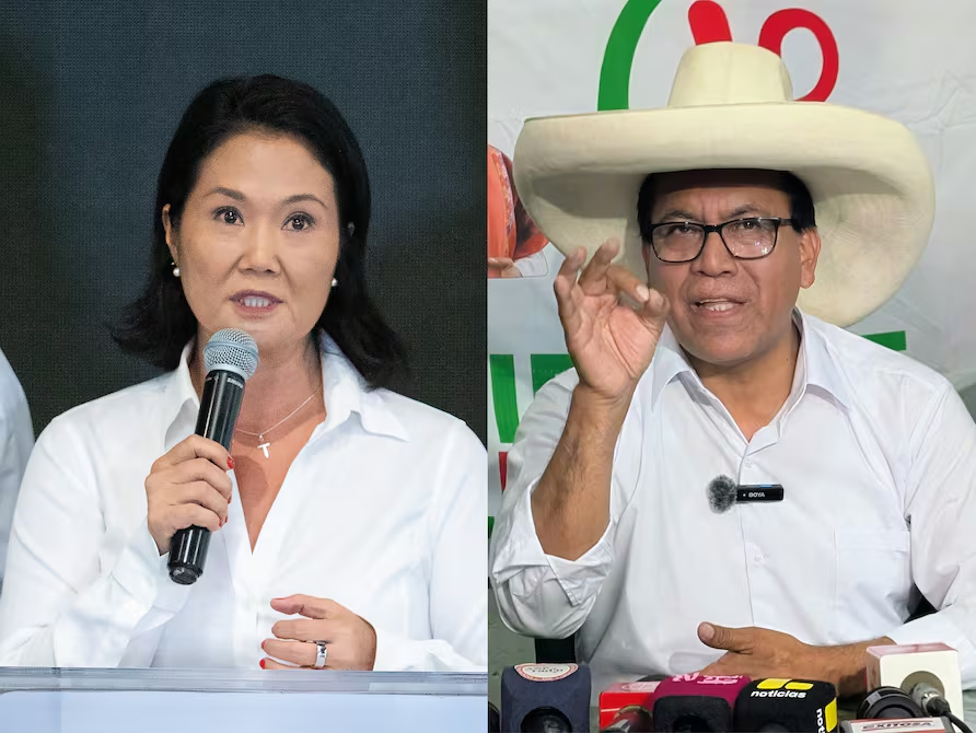 Keiko Fujimori y Roberto Sánchez disputarán la segunda vuelta presidencial
