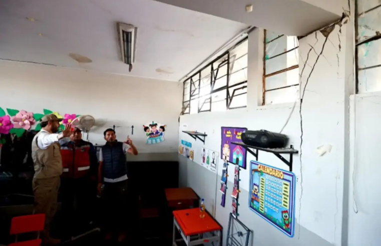 Sismo deja 27 heridos leves y daños en colegios y viviendas