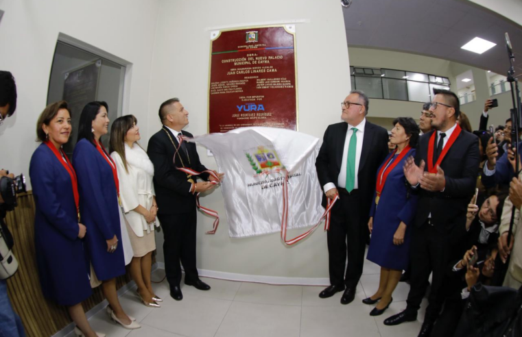 Cayma inaugura moderno Palacio Municipal y apuesta por nueva forma de gestión pública