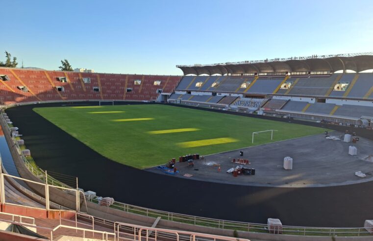 Se instala pista de atletismo en el estadio Monumental Arequipa