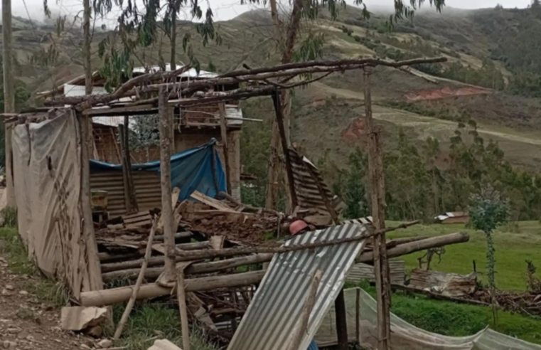 Vientos fuertes dejan 38 damnificados y dañaron 28 viviendas en Gran Chimú