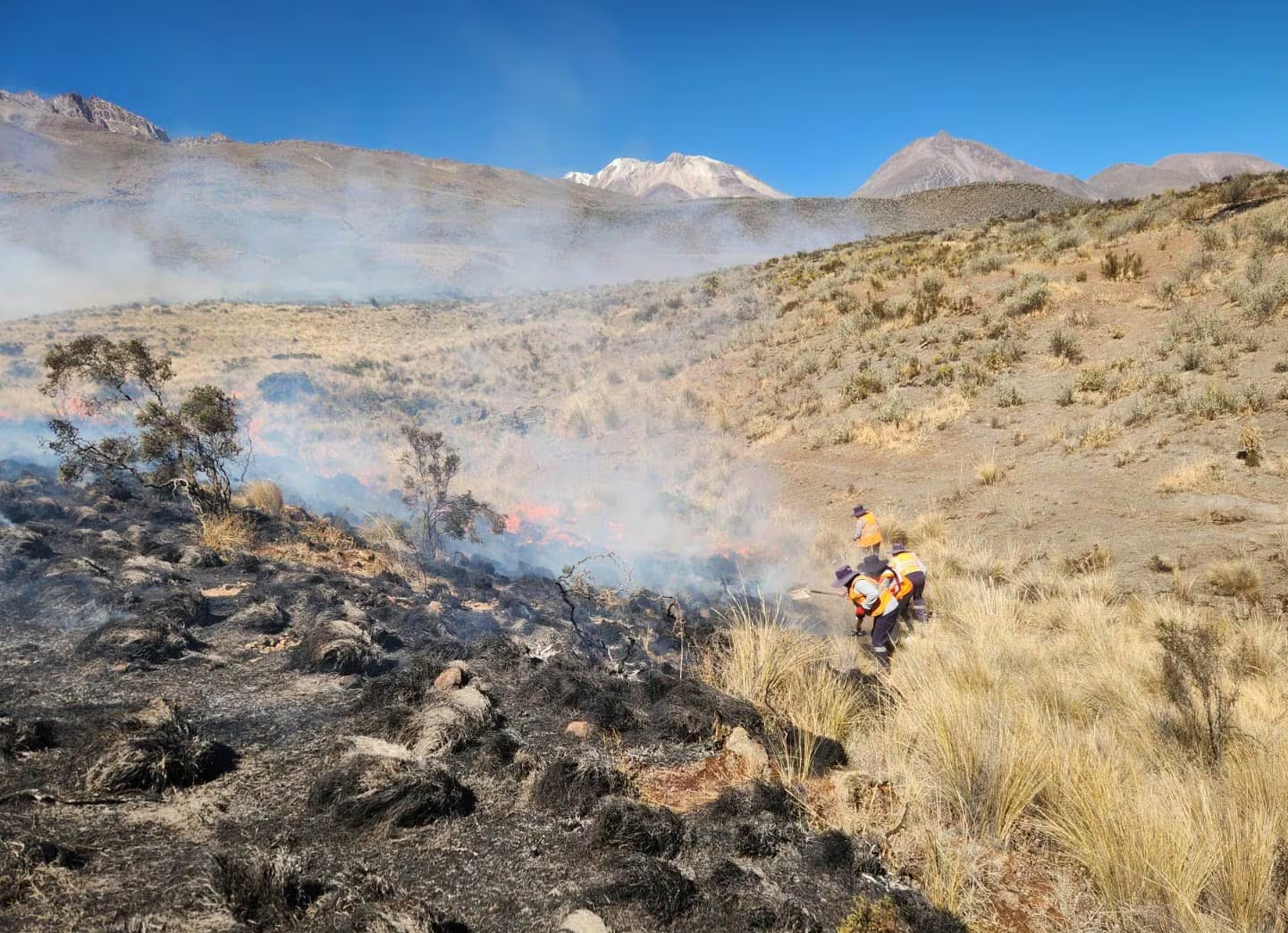 Quema de llantas originó incendio que arrasó más de mil hectáreas en Yura