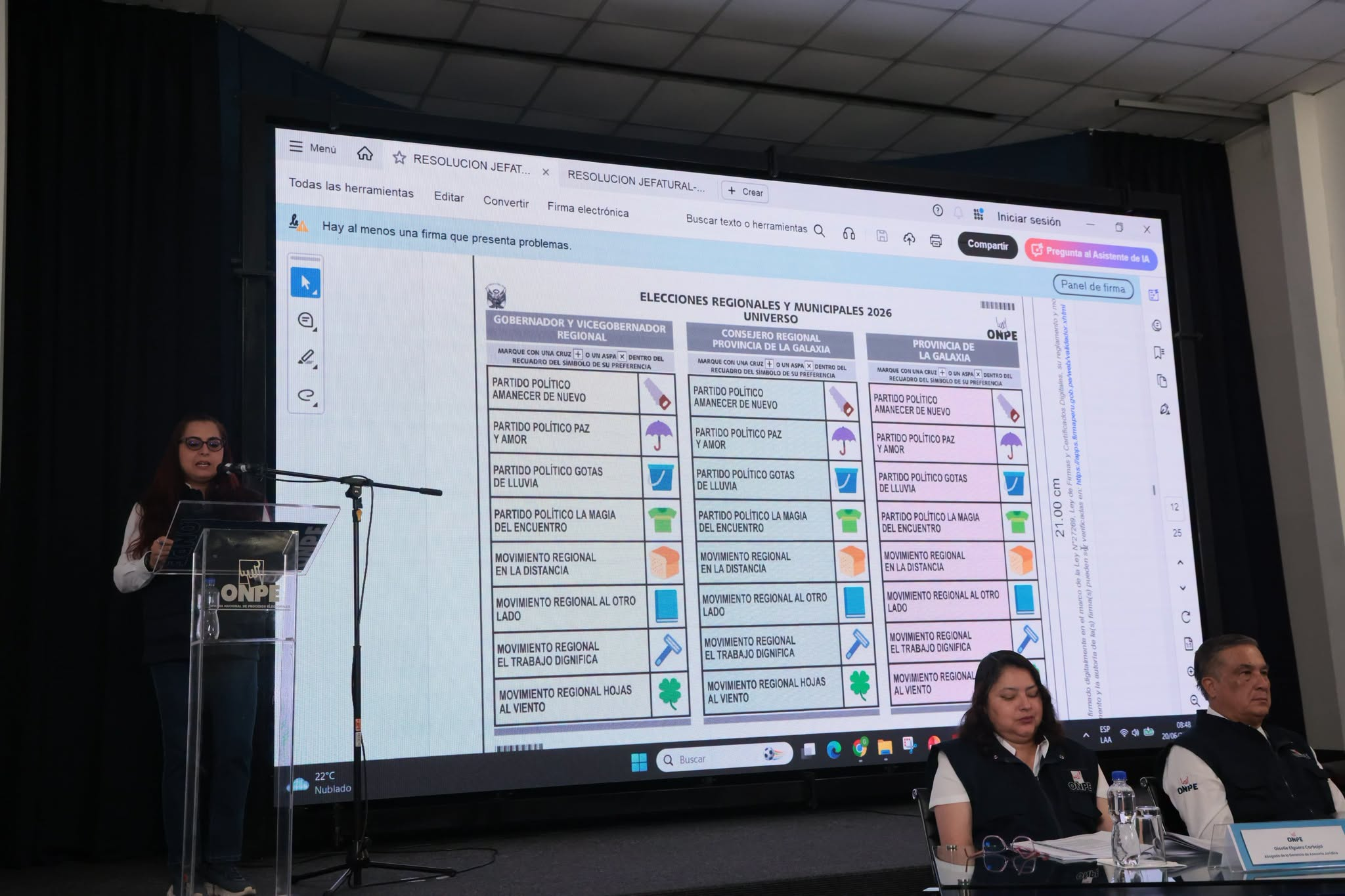 ONPE presenta diseños de cédulas para Elecciones Regionales y Municipales