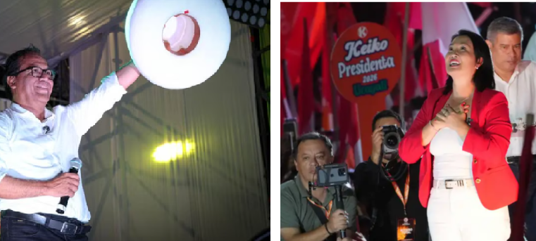 Keiko Fujimori y Roberto Sánchez cerraron campañas con masivos mítines