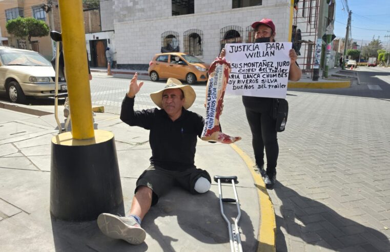 Mecánico exige justicia tras perder una pierna en accidente