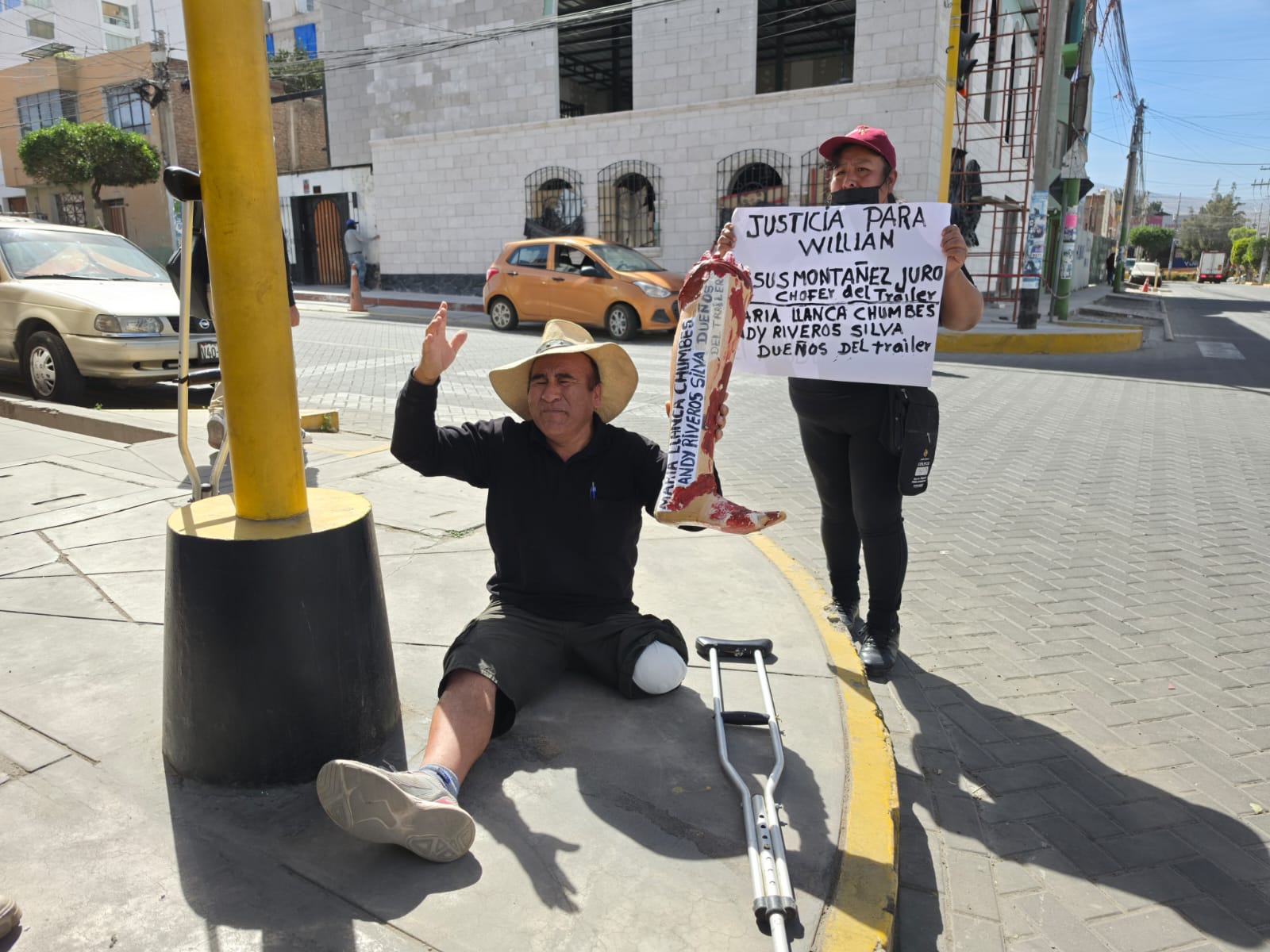 Mecánico exige justicia tras perder una pierna en accidente