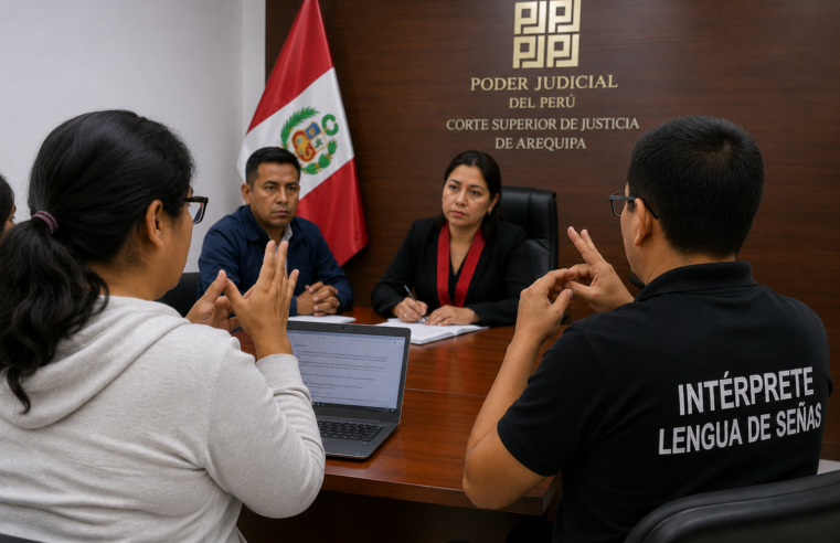 Intérprete de lengua de señas permitió resolver proceso judicial en Arequipa