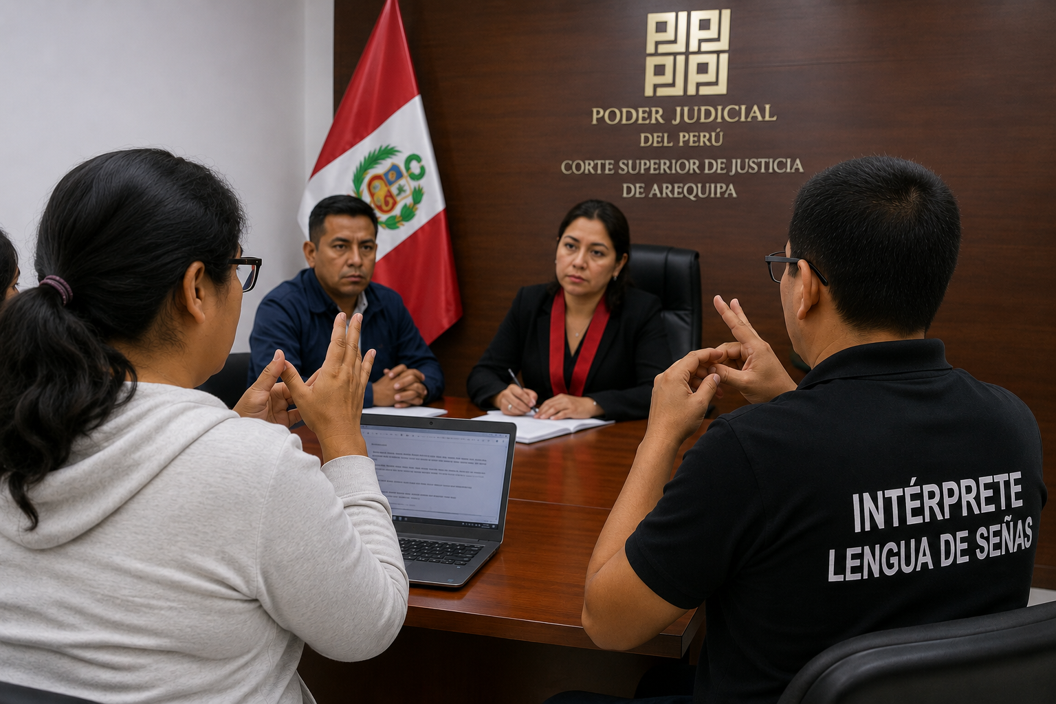 Intérprete de lengua de señas permitió resolver proceso judicial en Arequipa