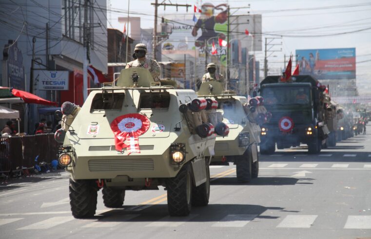 Con despliegue militar y policial, Arequipacelebró 205° aniversario de la Independencia