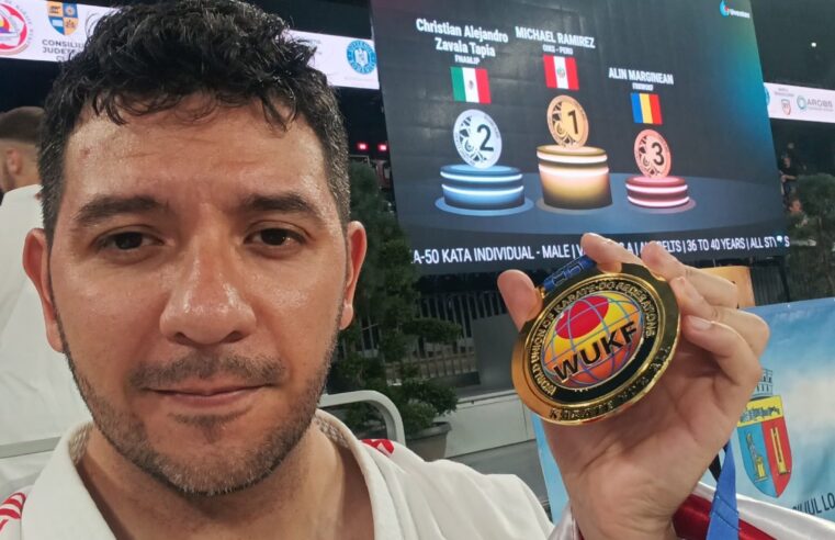 Karateka arequipeño logró el campeonato mundial en Rumanía