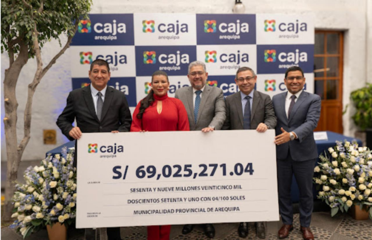 Caja Arequipa entrega más de S/69 millones a la MPA por utilidades del 2025