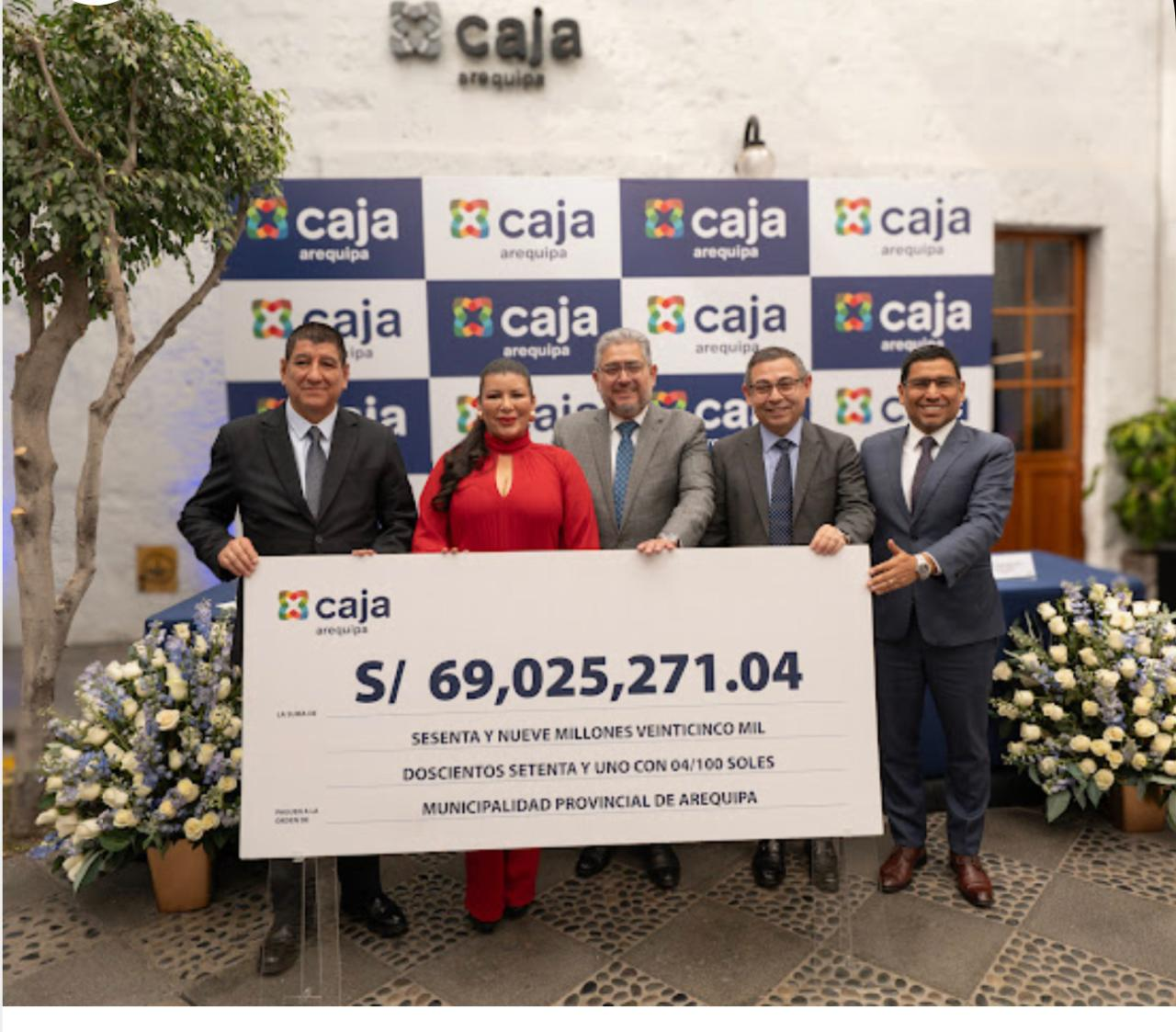 Caja Arequipa entrega más de S/69 millones a la MPA por utilidades del 2025