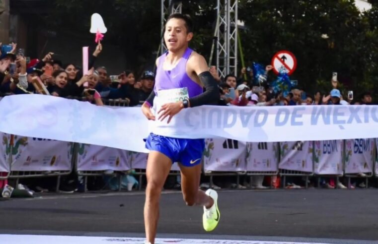 Peruano Cristhian Pacheco brilló en la maratón ciudad de México
