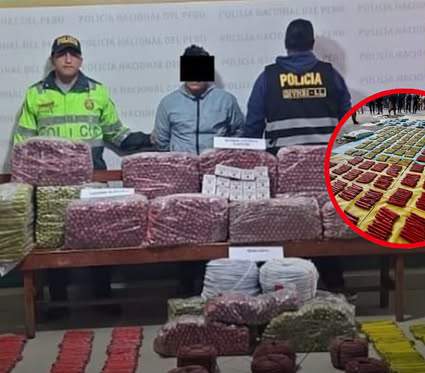 PNP incauta 500 explosivos y detiene a tres en Pataz