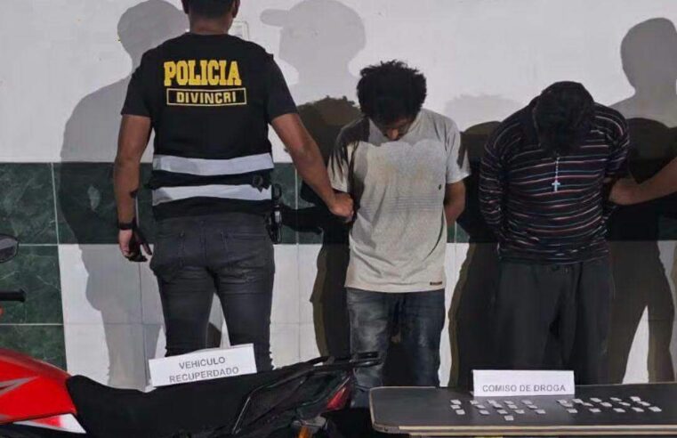 Intervienen a dos sujetos tras alerta por ingreso a vivienda y hallan presunta droga