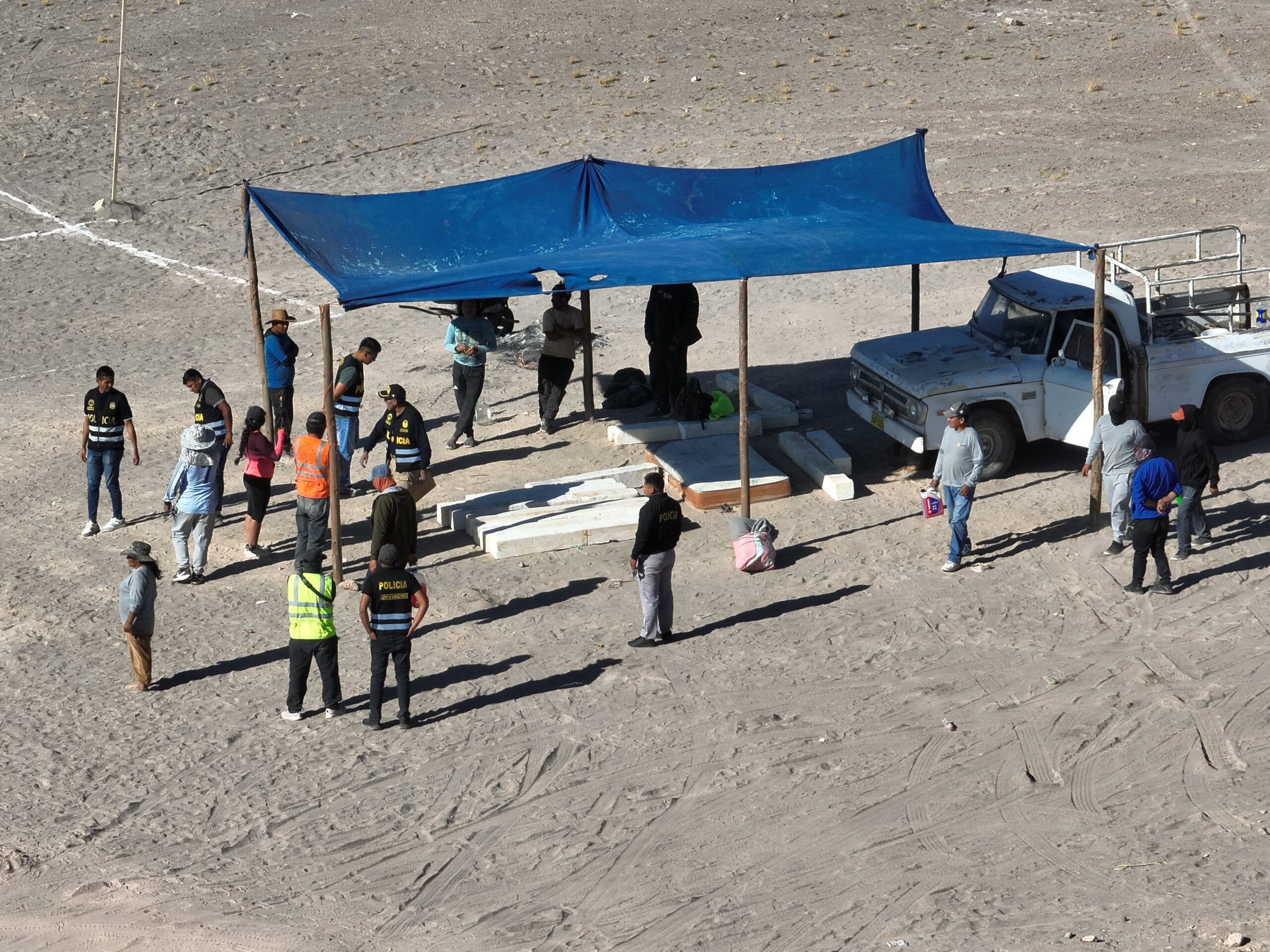 Detienen a 11 invasores cerca al nuevo puente Virgen Chapi en Arequipa