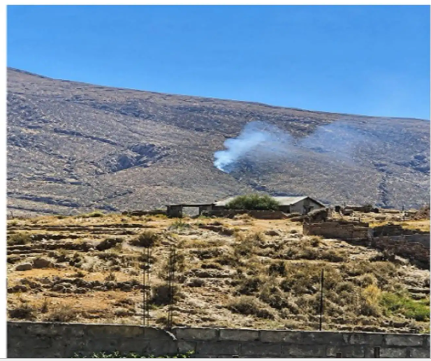 Incendio forestal afecta pastos naturales en Chiguata y otro continúa activo en el Colca