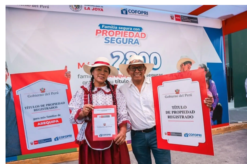 Cofopri empadronará a más de 500 familias de La Joya y Quequeña