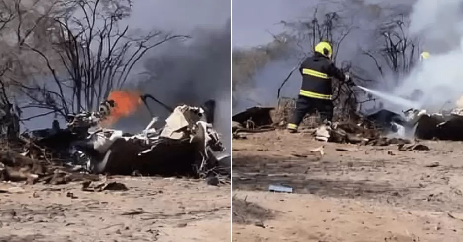 Trece personas fallecen tras caída e incendio de una avioneta