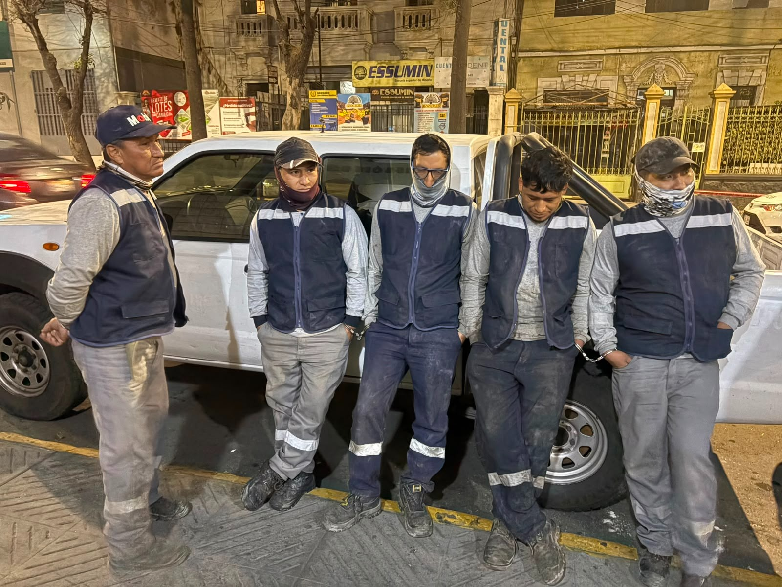 Detienen a seis personas por robo de cables en Chiguata
