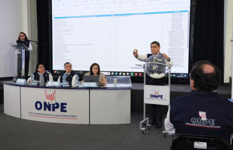 ERM 2026: ONPE define ubicación de 46 organizaciones políticas en la cédula