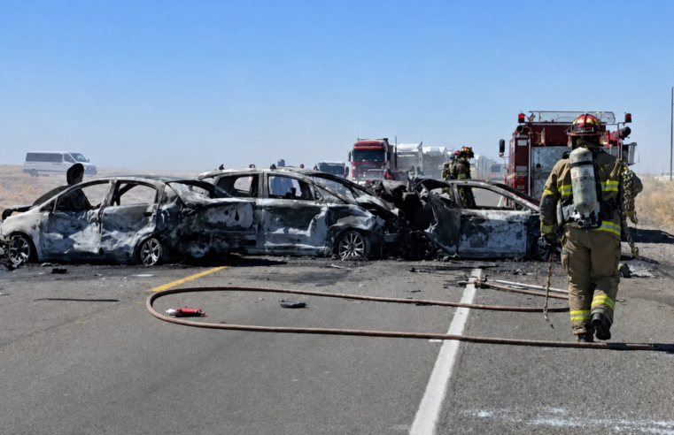 Triple choque e incendio deja seis heridos en Santa Rita de Siguas.
