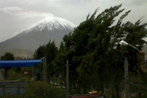 SENAMHI: vientos de hasta 40 km/h y nevadas en Arequipa