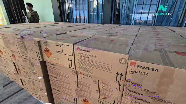 Incautan 208 cajas de explosivos que serían destinadas a la minería ilegal