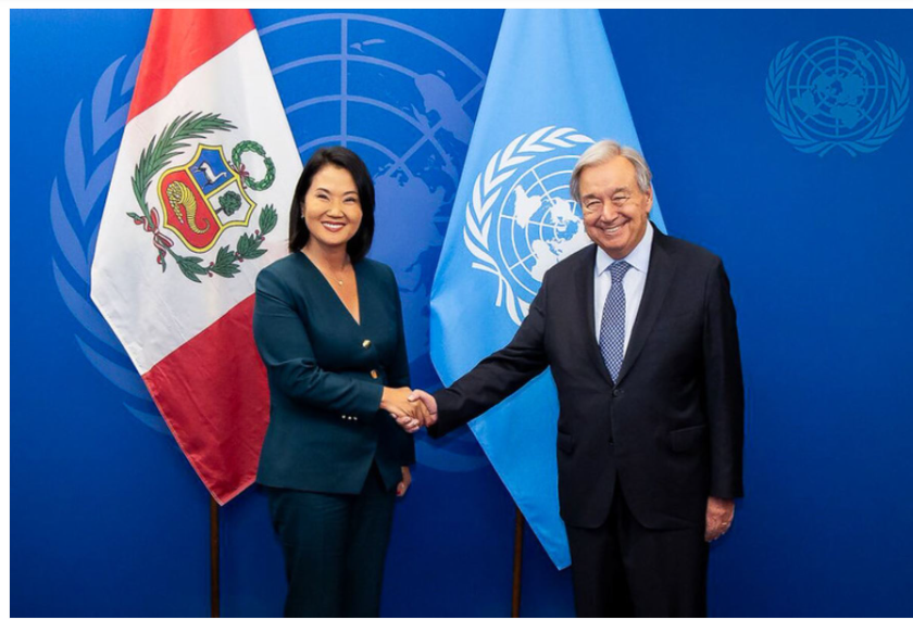 Fujimori aborda con Guterres lucha contra el crimen transnacional y prevención ante El Niño