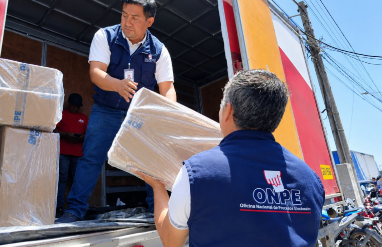 Material de capacitación electoral llega a las ODPE de Arequipa
