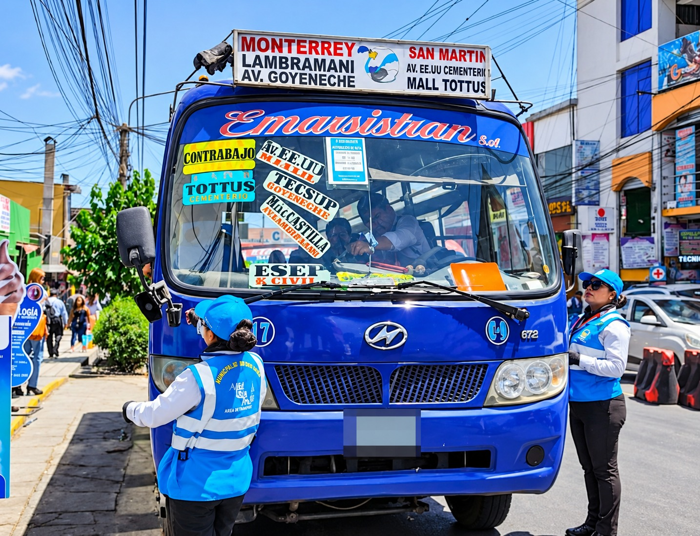 Retiran 41 megáfonos de buses en operativo por ruido