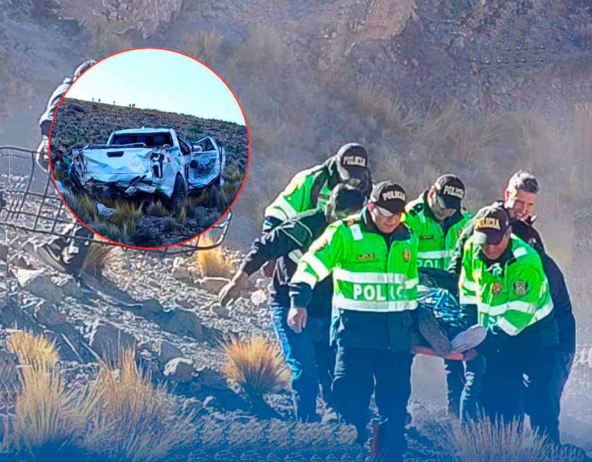 Tres sobreviven tras caer con su camioneta a barranco de 100 metros