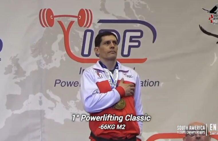 Arequipeño es Campeón de Powerlifting en Chile