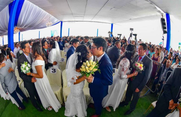 Más de 350 parejas se casaron en matrimonio comunitario de la MPA