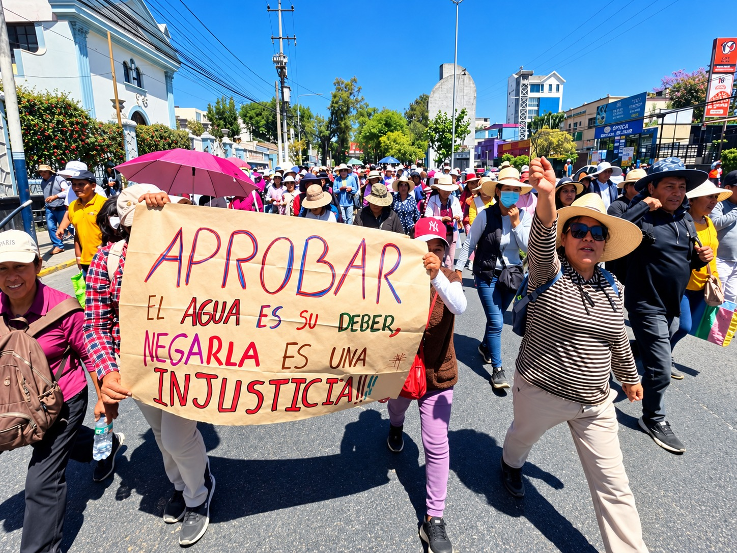 Vecinos de Yura protestan por rechazo a obra de agua potable