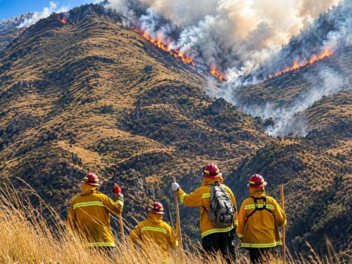 Controlan incendio forestal en el centro poblado de Yanahuara