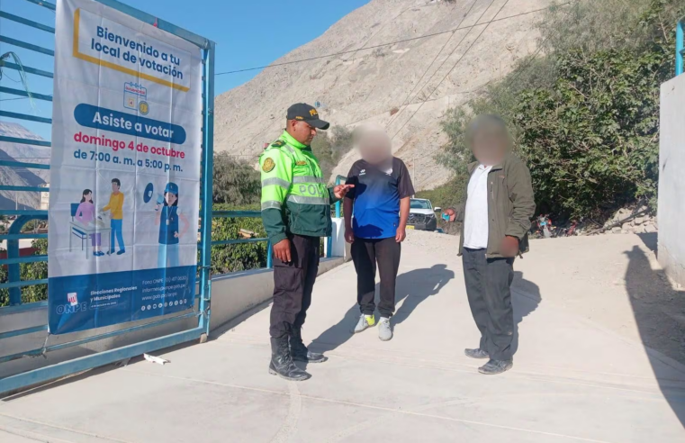 Seis detenidos por presuntas infracciones electorales en Camaná y Condesuyos